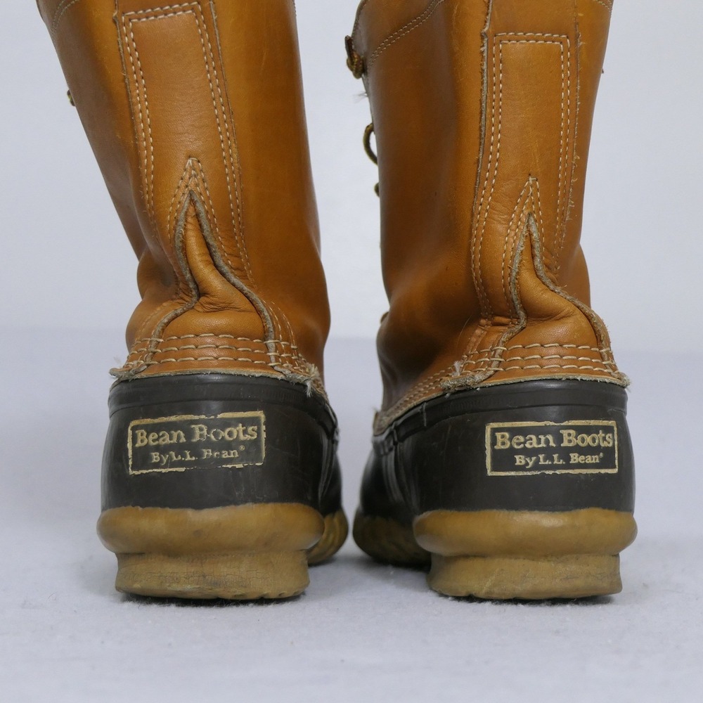 LL Bean Womens Duck Boots 9 Brown Tan 8 Inch Bean Boots Heritage Vintage Granola